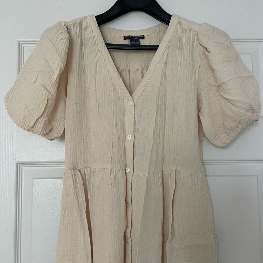 Creme Gauze Maxi Dress